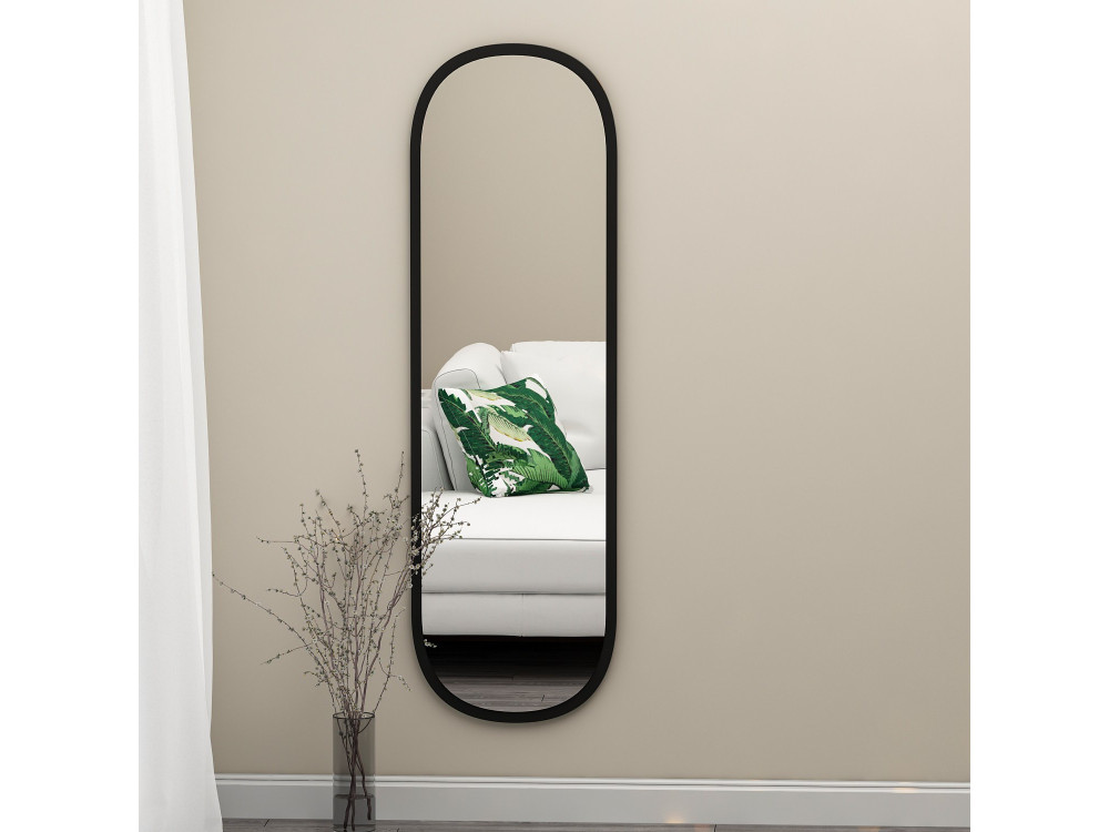 Espejo de madera "Magnum" - 40 x 120 cm - Negro
