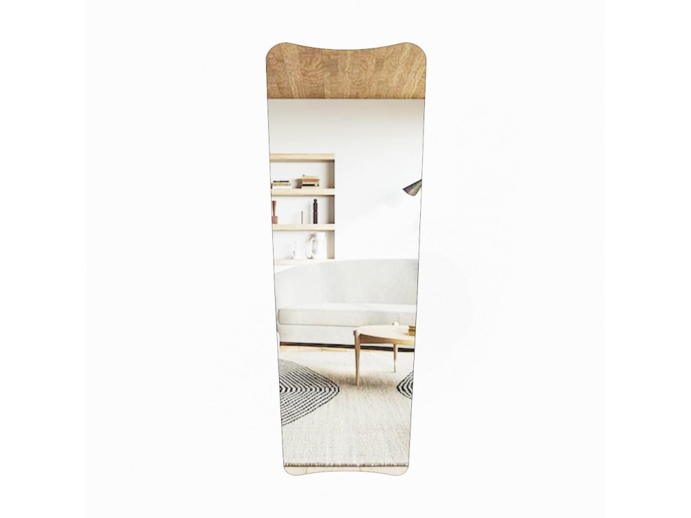 Espejo de madera "Vitros" - 55 x 150 cm - Negro