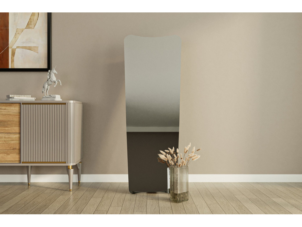 Espejo de madera "Vitros" - 55 x 150 cm - Negro