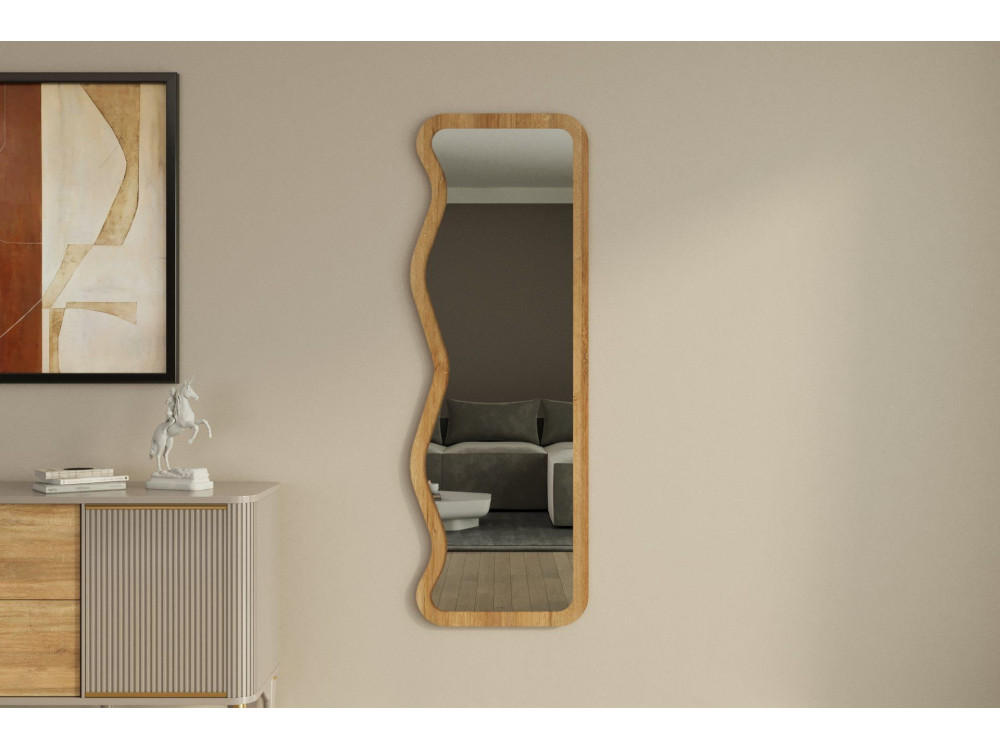 Espejo de madera "Asel" - 50 x 160 cm - Beige