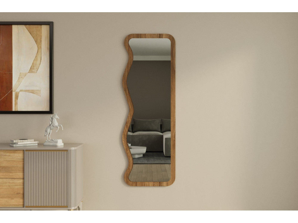 Espejo de madera "Asel" - 50 x 160 cm - Marrón