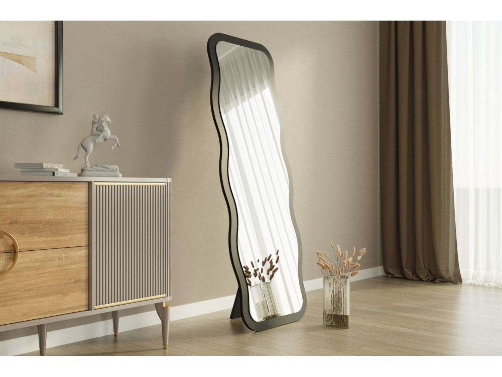 Espejo de madera "Aror" 50 x 2,2 x 160 cm - Negro