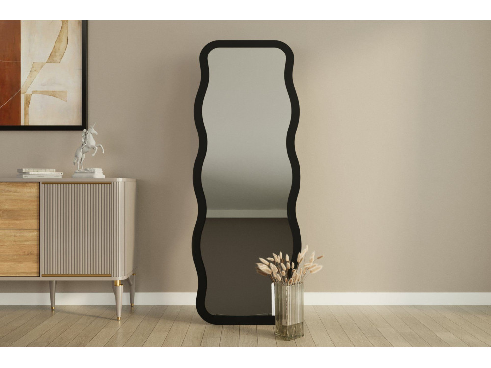 Espejo de madera "Aror" 50 x 2,2 x 160 cm - Negro