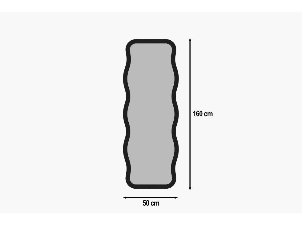 Espejo de madera "Aror" 50 x 2,2 x 160 cm - Negro