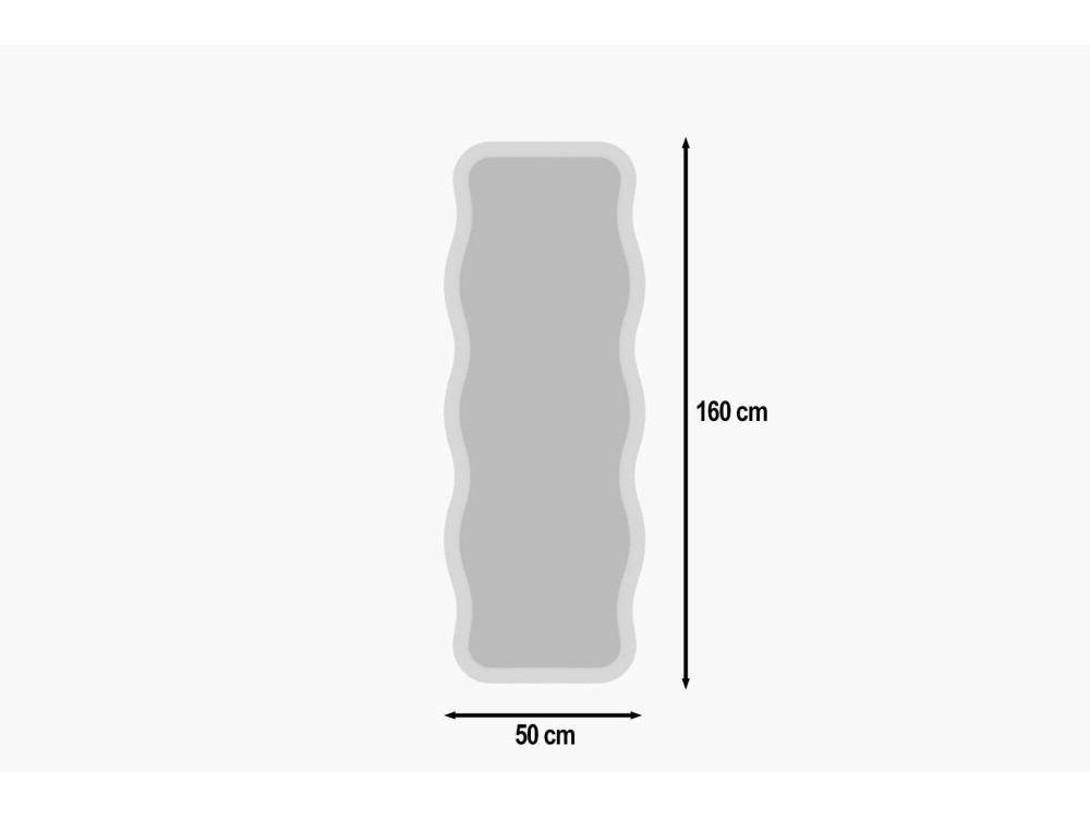 Espejo de madera "Aror" - 50 x 160 cm - Blanco