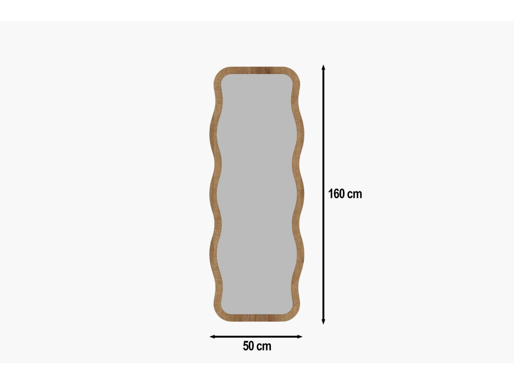 Espejo de madera "Aror" - 50 x 160 cm - Beige