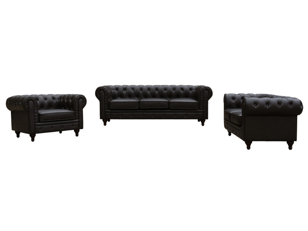 Sofá Chesterfield "Aliza"- 2 plazas - Marron