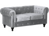 Sofá Chesterfield "Aliza"- 2 plazas - Gris