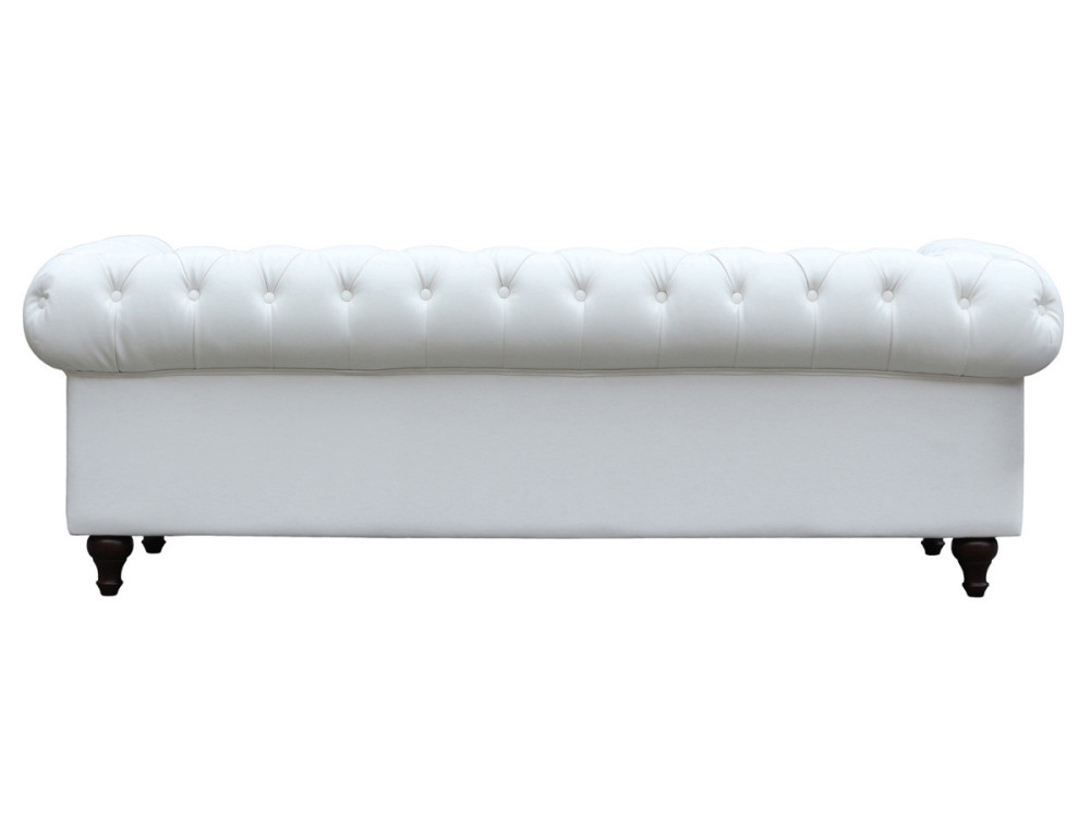 Sofá Chesterfield "Aliza"  3 plazas - Blanco