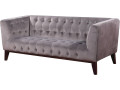 Sofá terciopelo "Vanessa" - Gris claro - Gris topo