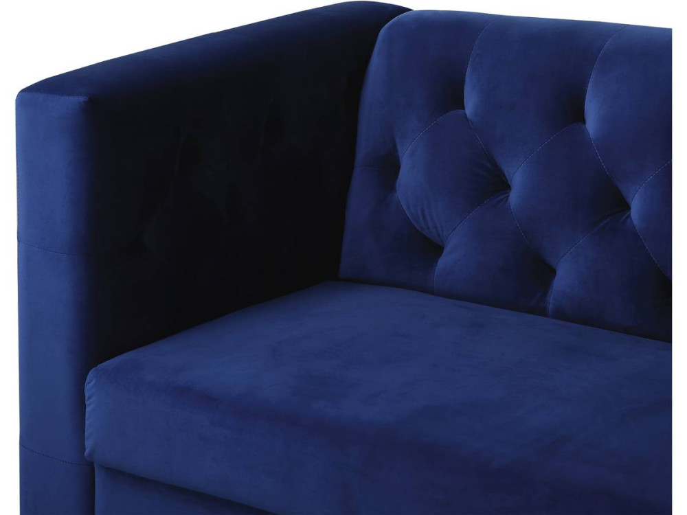 Sofá terciopelo "Bruce" - 3 plazas - Azul oscuro