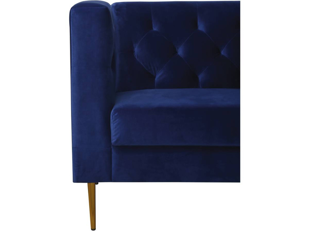 Sofá terciopelo "Bruce" - 3 plazas - Azul oscuro