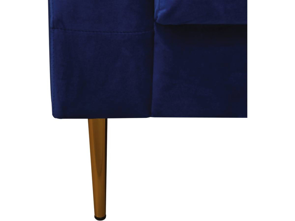 Sofá terciopelo "Bruce" - 3 plazas - Azul oscuro