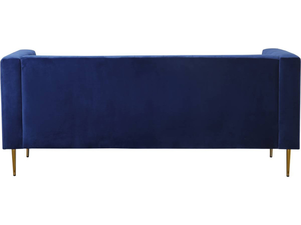 Sofá terciopelo "Bruce" - 3 plazas - Azul oscuro