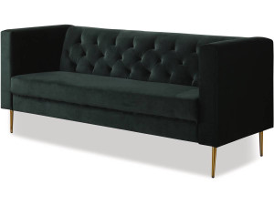 Sofá terciopelo "Bruce" - 3 plazas - Verde oscuro