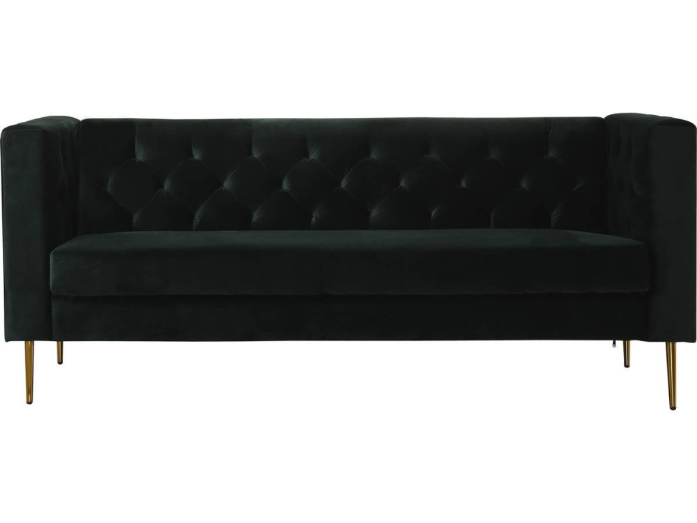 Sofá terciopelo "Bruce" - 3 plazas - Verde oscuro
