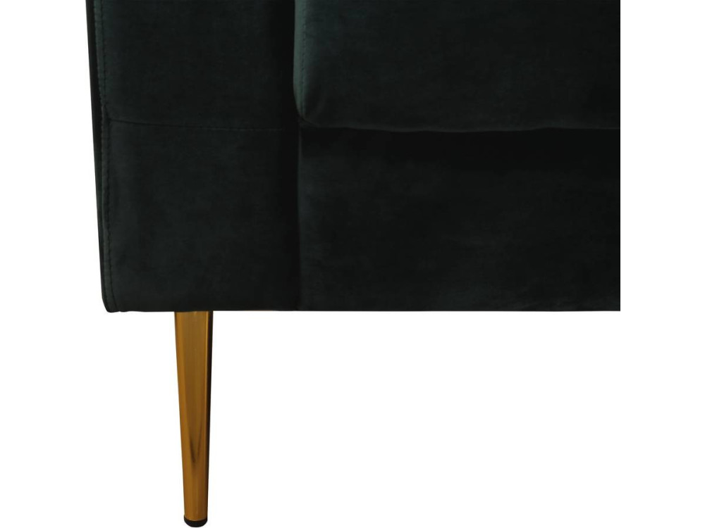 Sofá terciopelo "Bruce" - 3 plazas - Verde oscuro