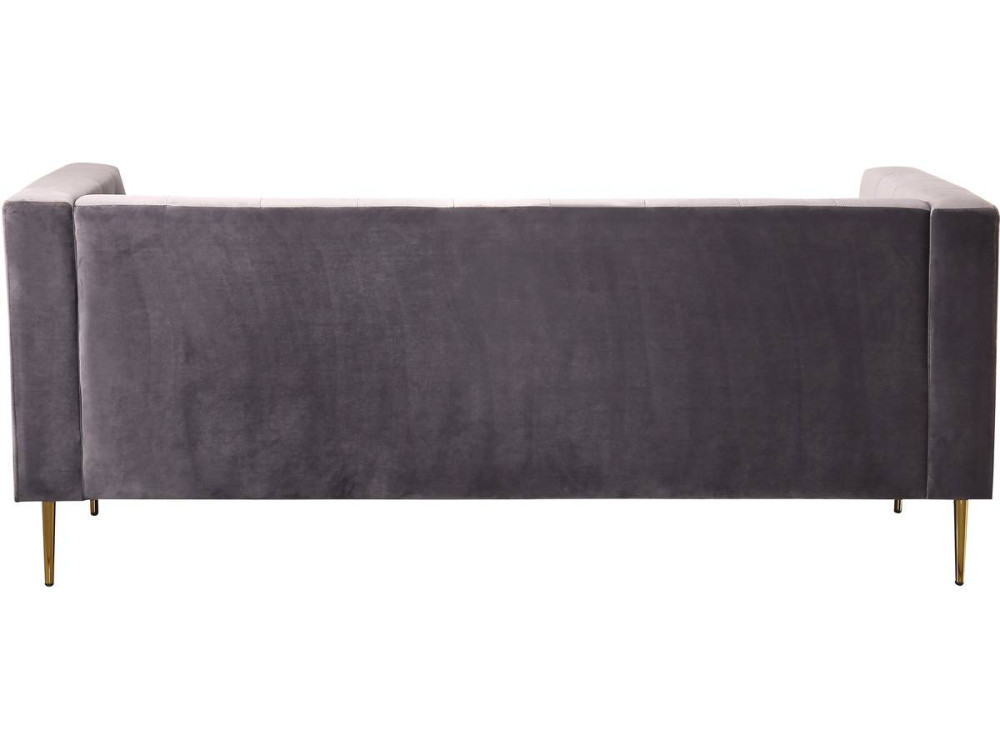 Sofá terciopelo "Bruce" - 3 plazas - Gris