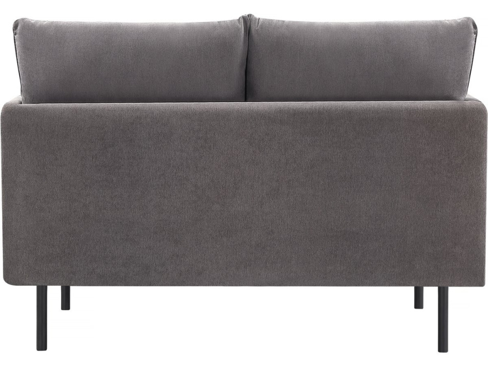 Sofá de tela "Rudy - 132 x 78 x 88 cm - 2 asientos - Gris oscuro