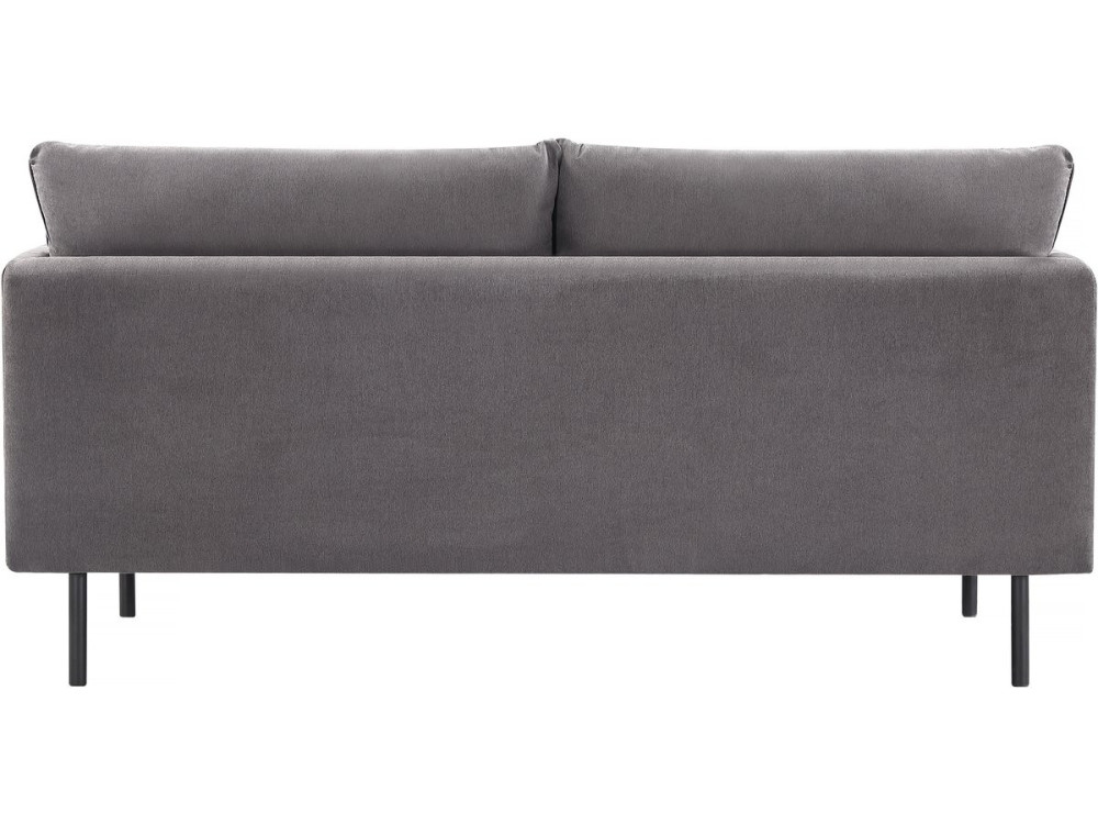 Sofá de tela "Rudy" - 180,5 x 78 x 52 cm - 3 asientos - Gris oscuro