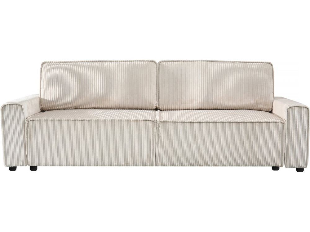 Sofá cama de pana "Montaigne" - 3 plazas - Beige