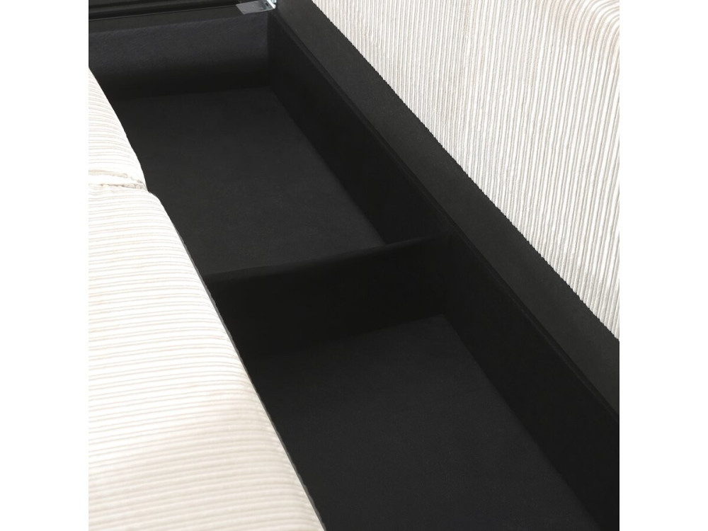 Sofá cama de pana "Montaigne" - 3 plazas - Beige