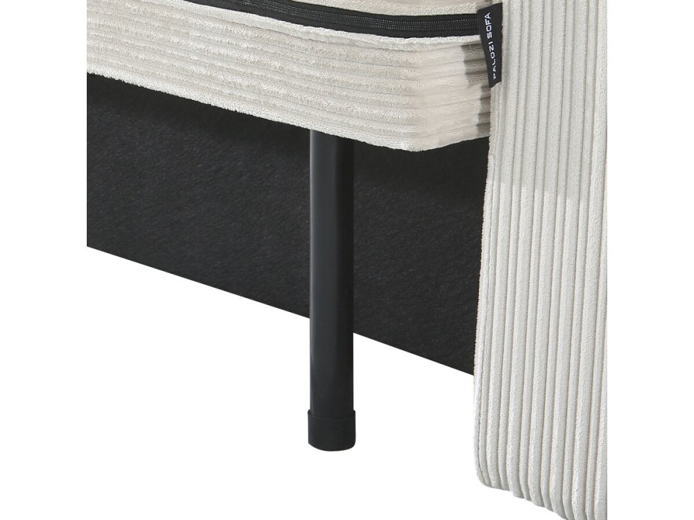 Sofá cama de pana "Montaigne" - 3 plazas - Beige