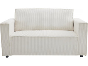 Sofá convertible recto de pana «Grenelle» - 2 asientos - Beige