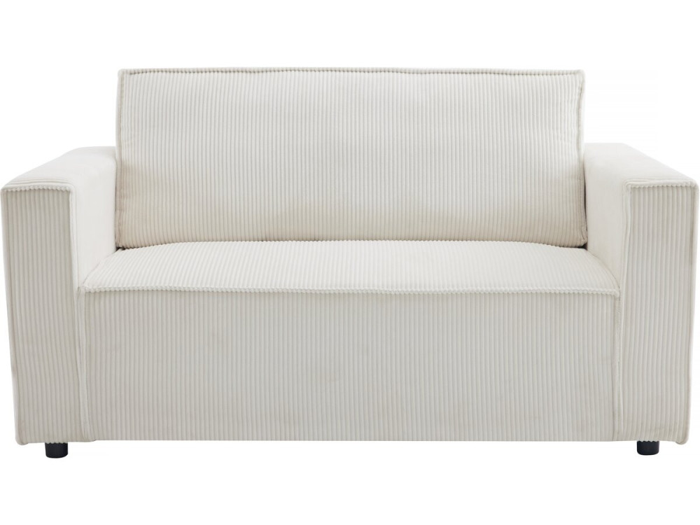 Sofá convertible recto de pana «Grenelle» - 2 asientos - Beige