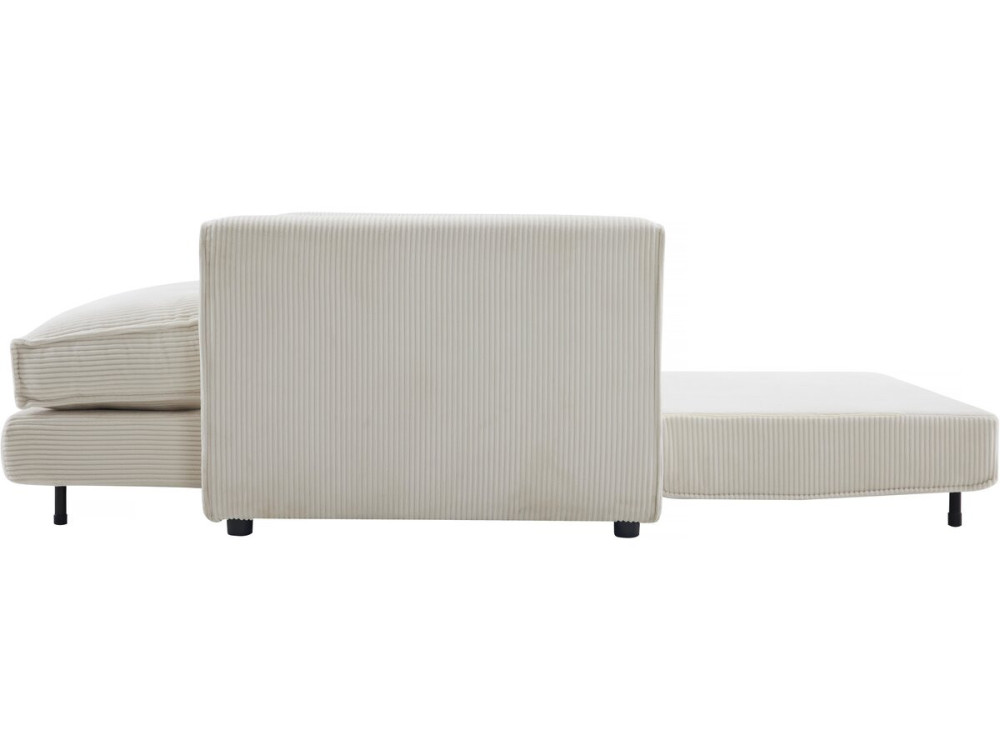 Sofá convertible recto de pana «Grenelle» - 2 asientos - Beige