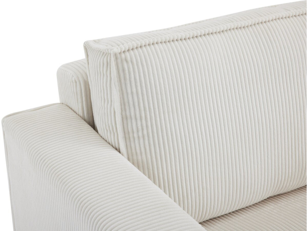 Sofá convertible recto de pana «Grenelle» - 2 asientos - Beige
