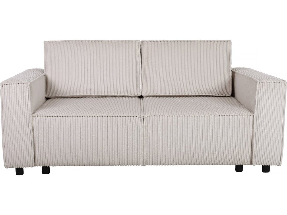 Sofá convertible recto en pana "Montaigne S" - 3 plazas - Beige