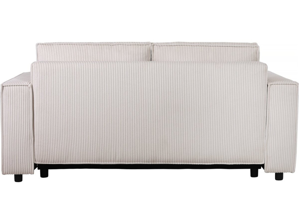 Sofá convertible recto en pana "Montaigne S" - 3 plazas - Beige