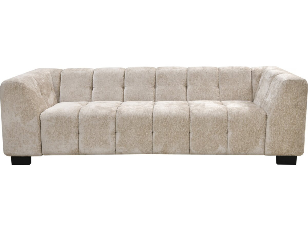 Sofá recto de diseño en tejido de chenilla 3 plazas "Foch" - Beige