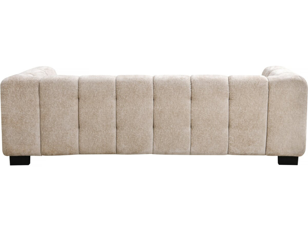 Sofá recto de diseño en tejido de chenilla 3 plazas "Foch" - Beige