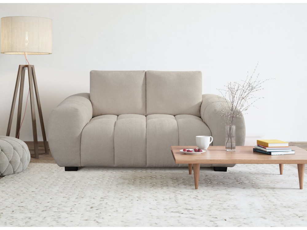 Sofá de chenilla “Cambon” – 2 plazas – Beige