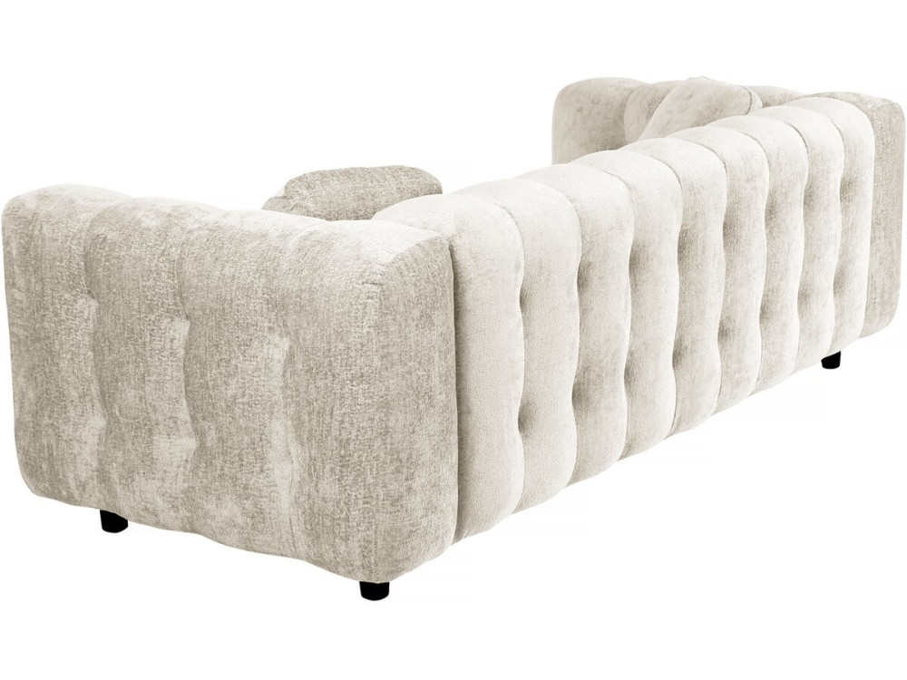 Sofá recto de chenilla "Vendome" - 3 plazas - Beige