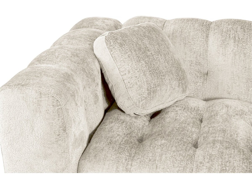 Sofá recto de chenilla "Vendome" - 3 plazas - Beige