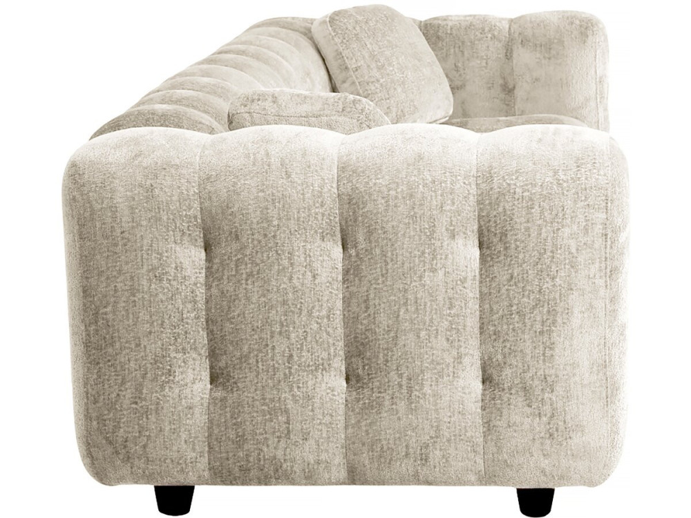 Sofá recto de chenilla "Vendome" - 3 plazas - Beige