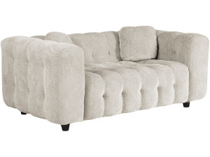 Sofá recto de chenilla "Vendome" - 2 plazas - Beige
