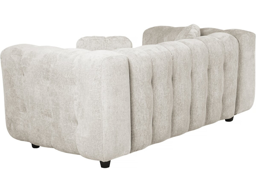 Sofá recto de chenilla "Vendome" - 2 plazas - Beige