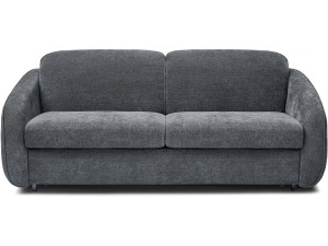 Sofá cama exprés "Laurie" en tejido texturizado - Cama de 140 cm - 3 plazas - Gris