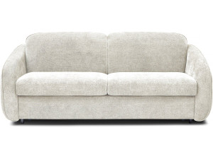 Sofá cama exprés "Laurie" en tejido texturizado - Cama de 140 cm - 3 plazas - Beige