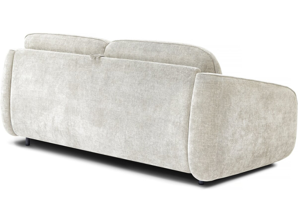 Sofá cama exprés "Laurie" en tejido texturizado - Cama de 140 cm - 3 plazas - Beige