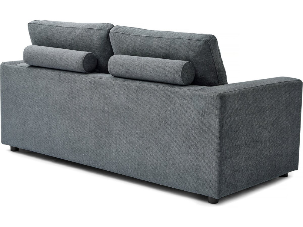 Sofá convertible Express "Elena" de tela - 3 plazas - Zona de descanso de 140 cm - Gris