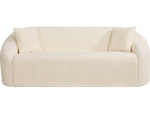 Sofá fijo recto de tela "Ondine" - 3 plazas - Beige