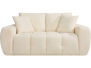 Sofá recto "Léonie" en tejido burbuja - 2 plazas - Beige
