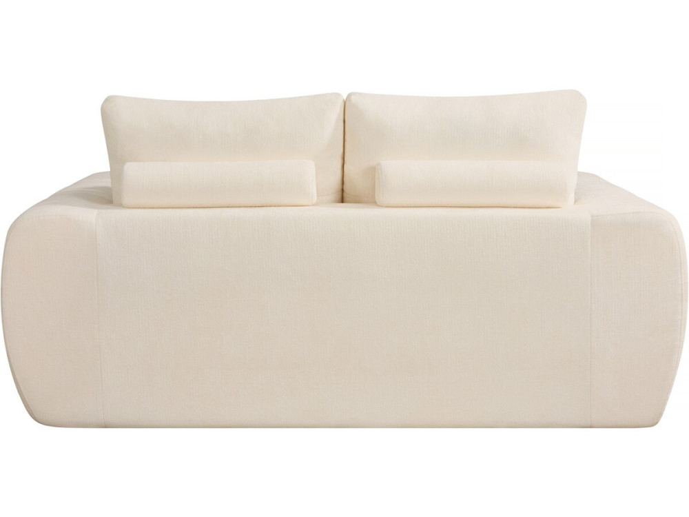 Sofá recto "Léonie" en tejido burbuja - 2 plazas - Beige