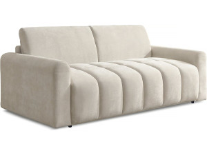 Sofá cama convertible exprés "Isadora" - Colchón 18 cm - Lecho 140 cm - 3 plazas - Beige