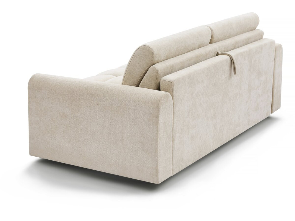 Sofá cama convertible exprés "Isadora" - Colchón 18 cm - Lecho 140 cm - 3 plazas - Beige